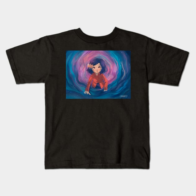 coraline Kids T-Shirt by ariadnadraws